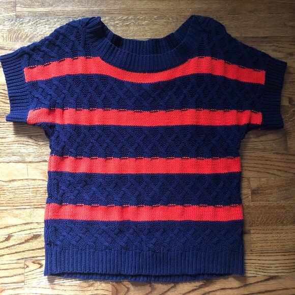 kenji Sweaters - Red and navy sweater